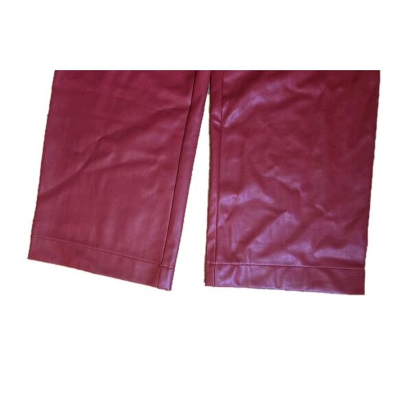 Maeve Colette Red Leather Pants DAMAGED - Picture 4 of 6